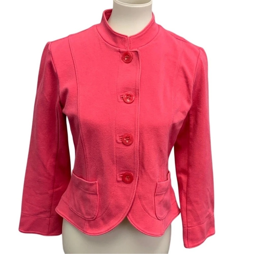 Coldwater Creek Womens Pink Buttoned Blazer Jacket Size Medium